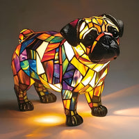 Pug - Svetilka iz Steklenih Mozaikov