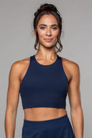Longline Crop Bra Mornarsko modra