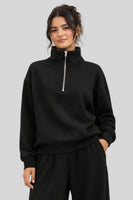 Supersoft Polu Zip Dukserica Črna