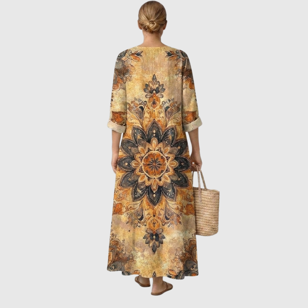 Dora™ | Cvetlična obleka Naravna eleganca