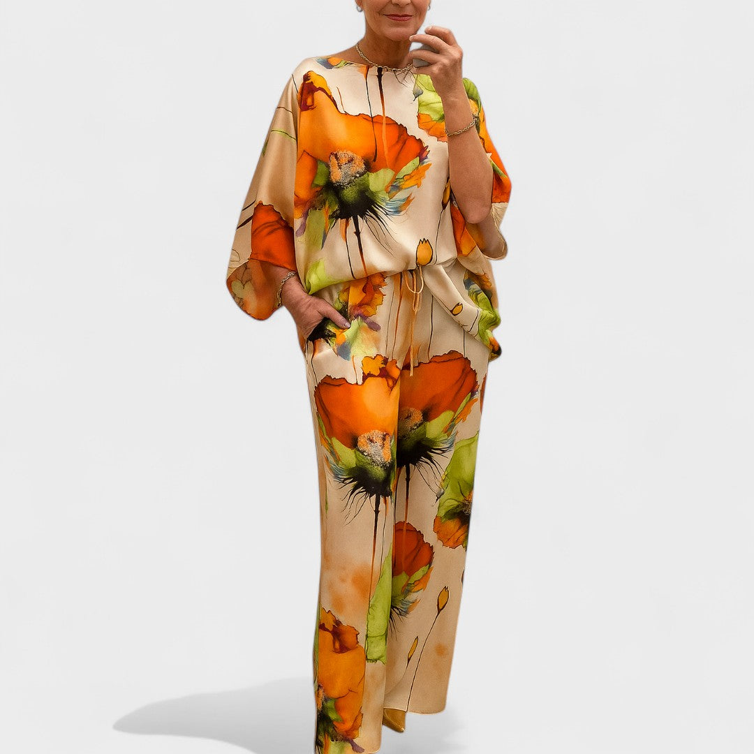 Elizabeta - Satenski dvodelni set za ženske