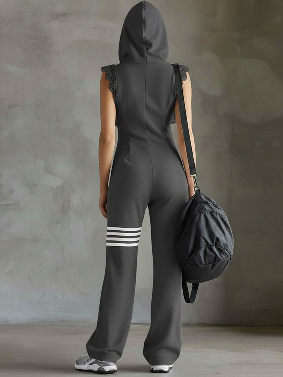 Renata retro športni jumpsuit Alma Ljubljana, modro-belega dizajna, primeren za prosti čas in aktivne dejavnosti.