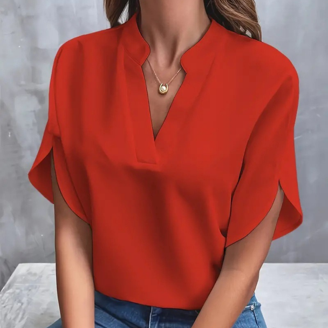 Agatha - Elegantna bluza z rafiniranim ovratnikom