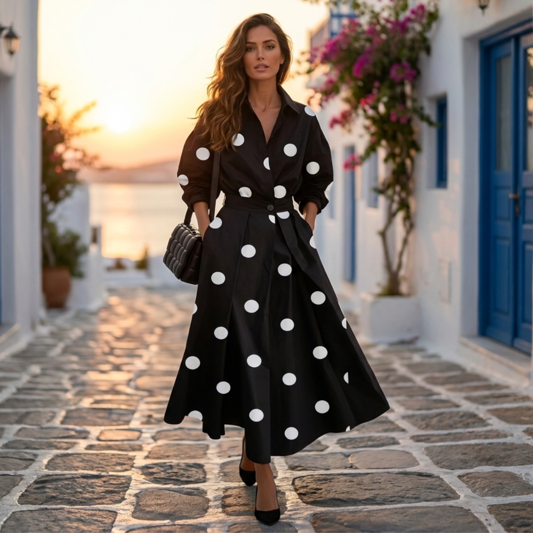 Lana - Eleganten bombažni plašč s ovratnikom