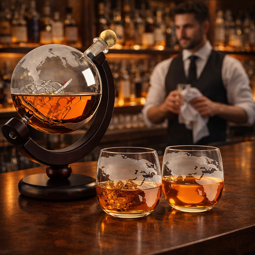 Whisky Dekanter - Izdaja Svetovne Zemljevid