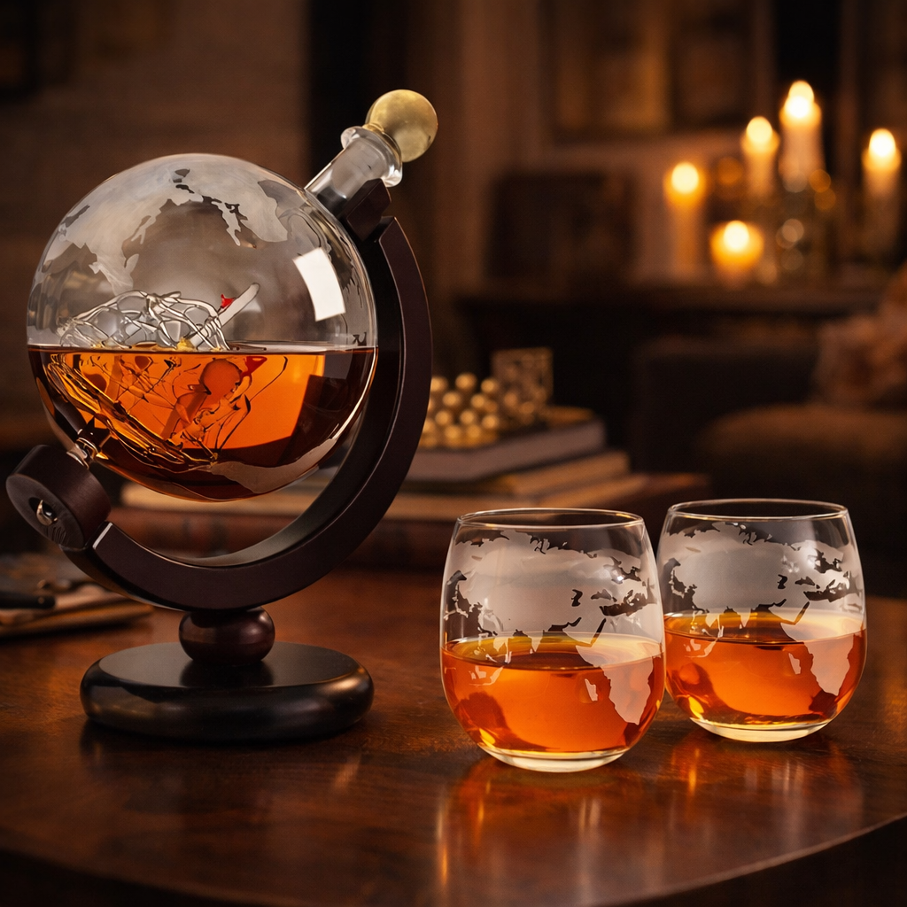 Whisky Dekanter - Izdaja Svetovne Zemljevid