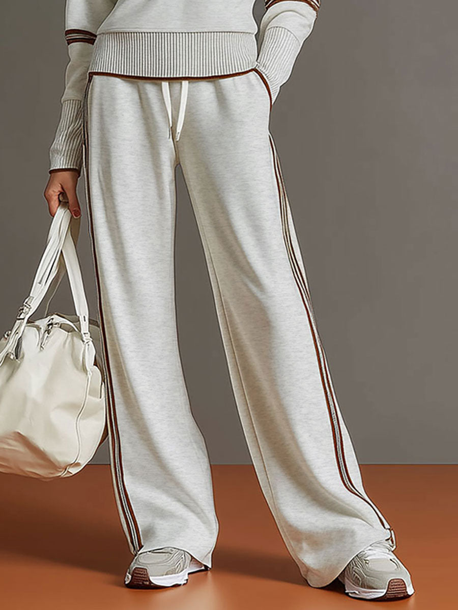 Set Marietta z bluzonom in širokimi hlačami, Alma Ljubljana, modni kombinacija za vsak dan, elegantno in udobno.