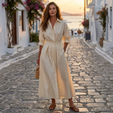 Lana - Eleganten bombažni plašč s ovratnikom
