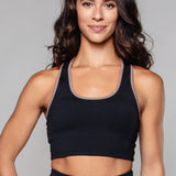 Stride Piped Tank Bra Črna / Taupe
