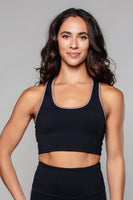 Stride Piped Tank Bra Črna / Taupe