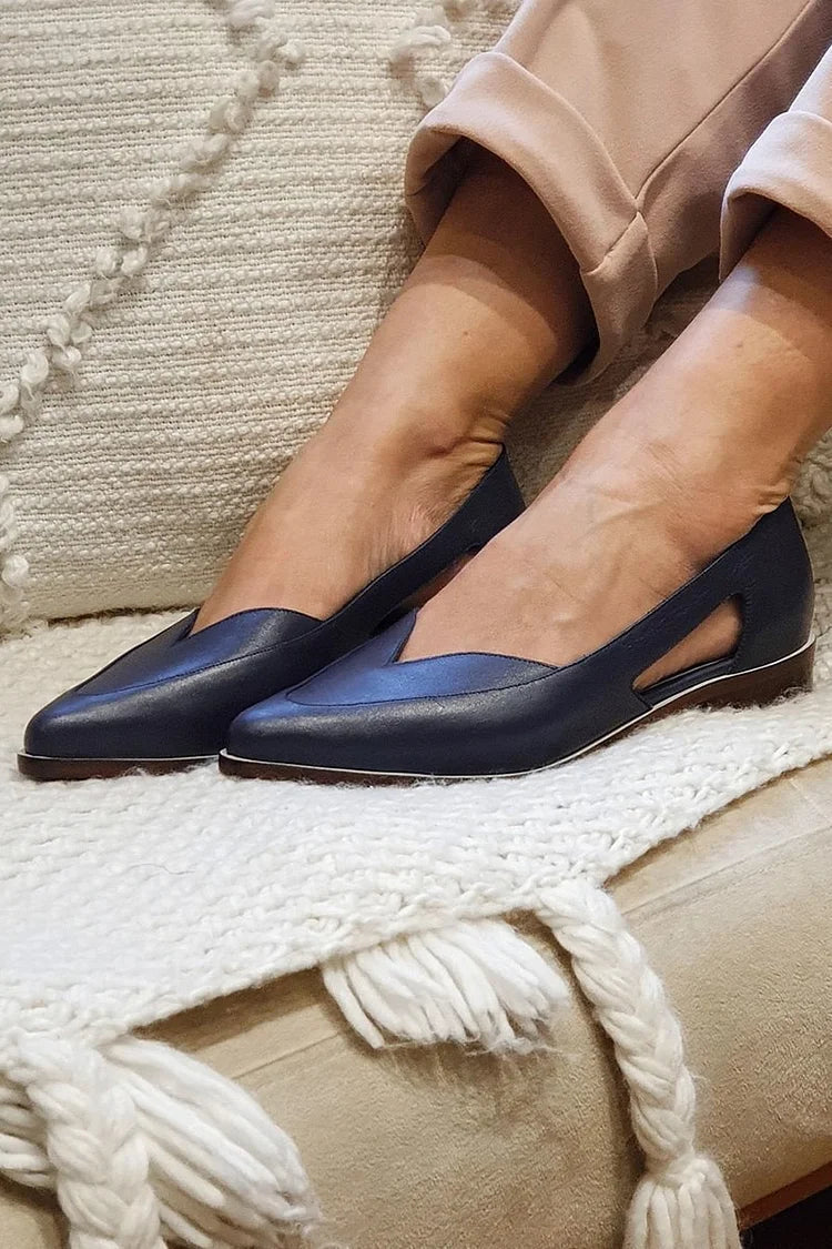 Balerinke s cut-out dizajnom, casual Blu Navy s konico
