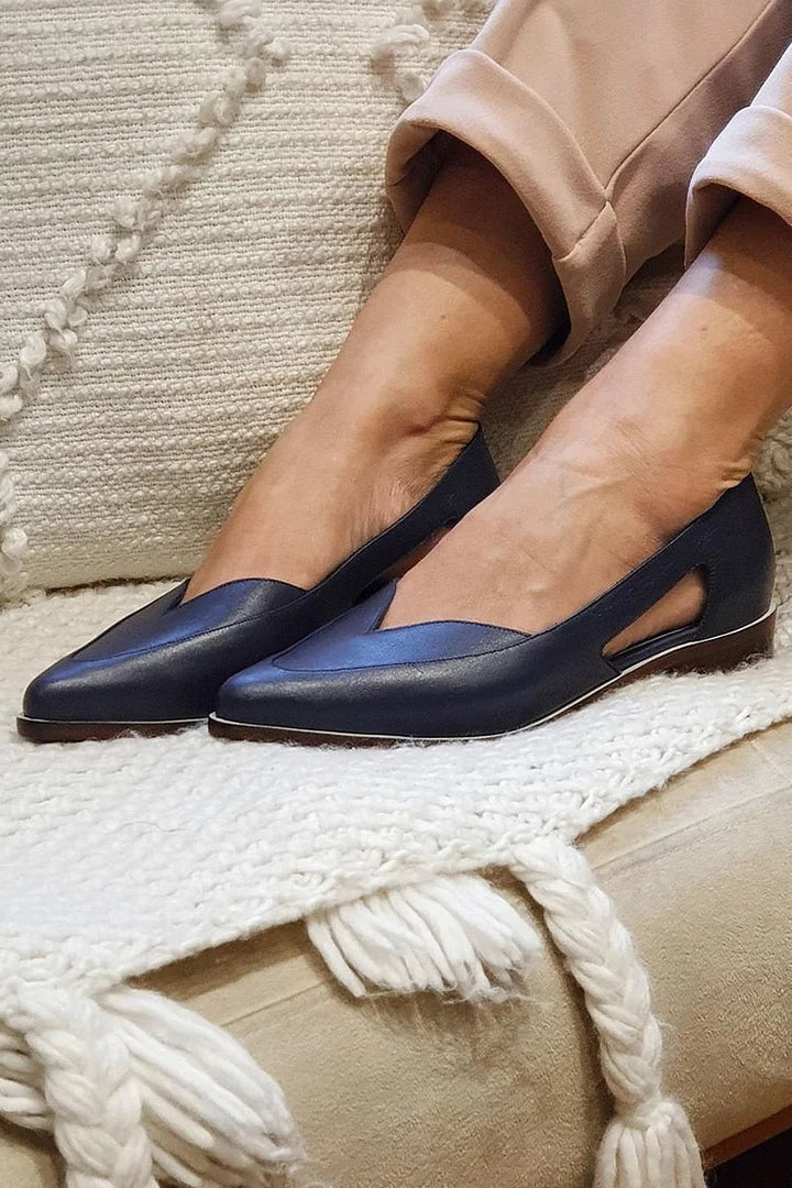 Balerinke s cut-out dizajnom, casual Blu Navy s konico