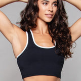 Stride Piped Tank Bra Črna / Bela