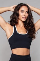 Stride Piped Tank Bra Črna / Bela