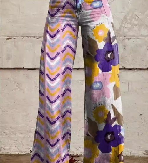Isadora - Boho cvetlični hlače