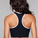 Stride Piped Tank Bra Črna / Bela