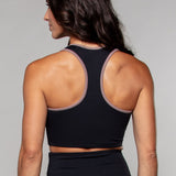 Stride Piped Tank Bra Črna / Taupe