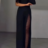 Ines - Moderna kombinezona s širokimi hlačnicami