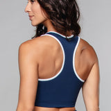 Stride Piped Tank Bra Mornarica / Bela