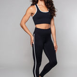 Stride Piped Tank Bra Črna / Bela