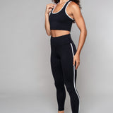 Stride Piped Tank Bra Črna / Bela