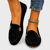Kaia™ mocassino balerinke Alma Ljubljana, elegantne usnjene čevlje za vsak dan, prikazane v beli barvi.