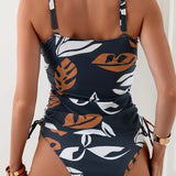 Cleo - Bikini s tropskim listnatim dizajnom