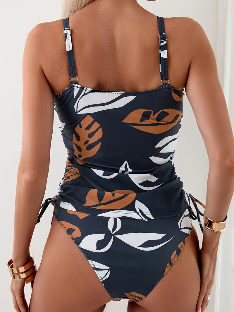 Cleo - Bikini s tropskim listnatim dizajnom