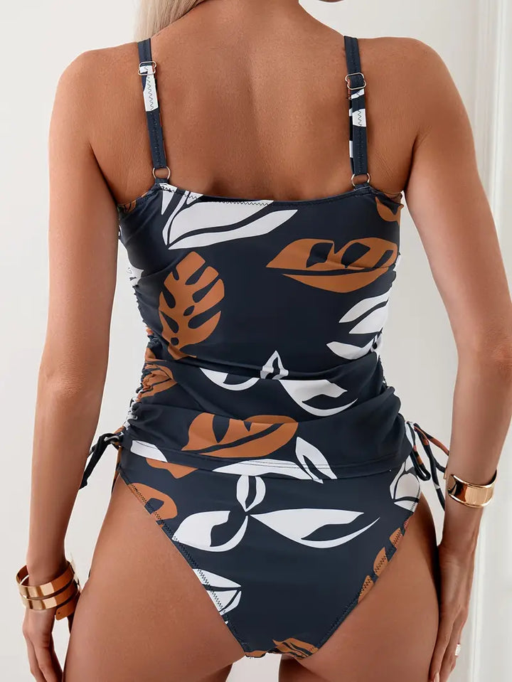 Cleo - Bikini s tropskim listnatim dizajnom