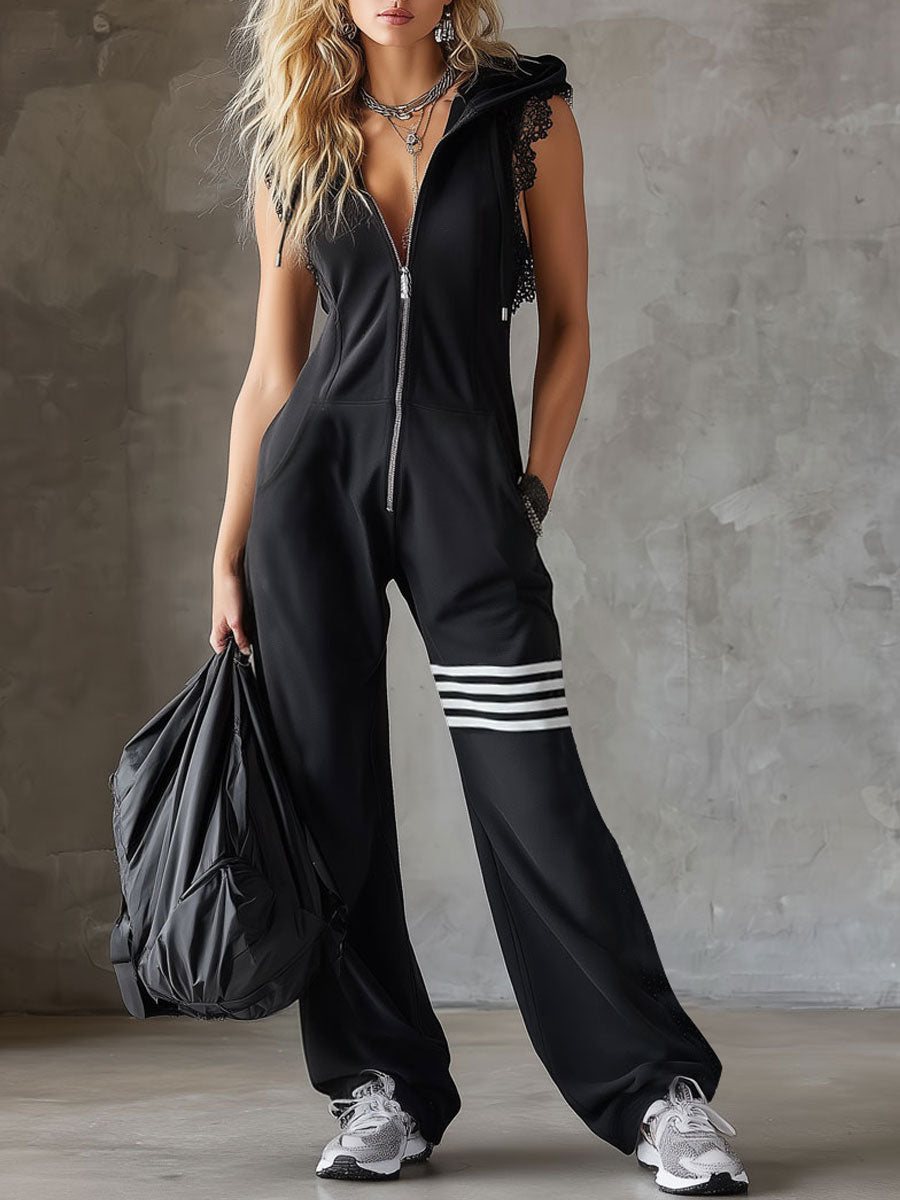 Retro športni jumpsuit Alma Ljubljana Renata, modno oblikovan športni overall z dodelanimi podrobnostmi, prikazan na sliki