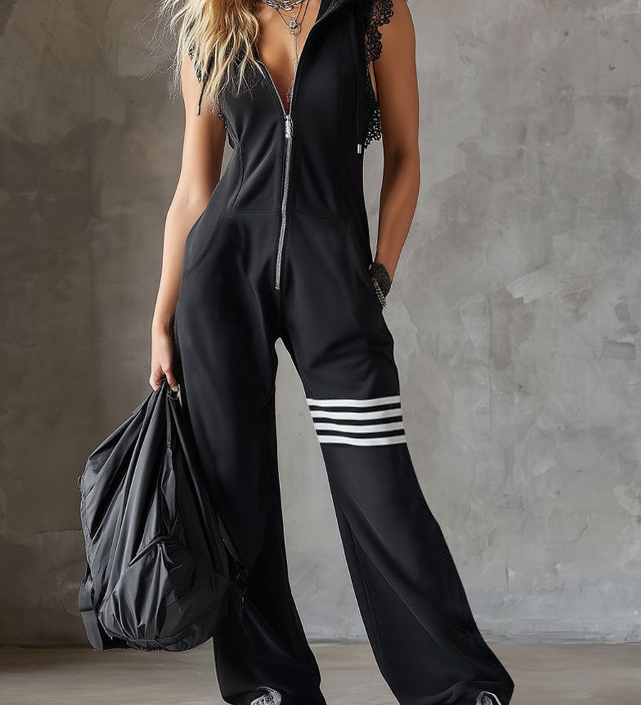 Retro športni jumpsuit Alma Ljubljana Renata, modno oblikovan športni overall z dodelanimi podrobnostmi, prikazan na sliki