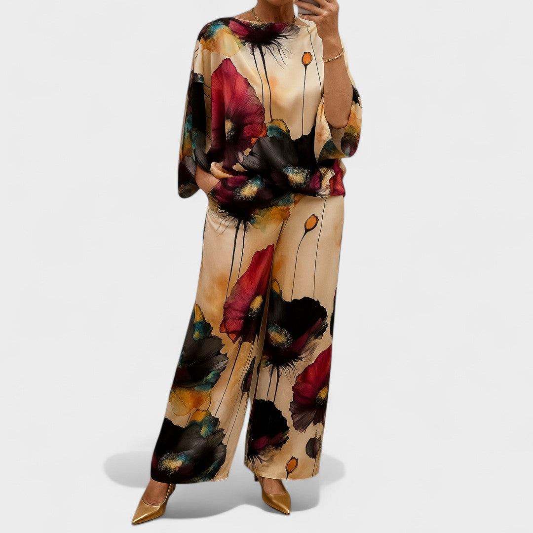 Elizabeta - Satenski dvodelni set za ženske