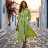 Lana - Eleganten bombažni plašč s ovratnikom
