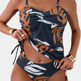 Cleo - Bikini s tropskim listnatim dizajnom