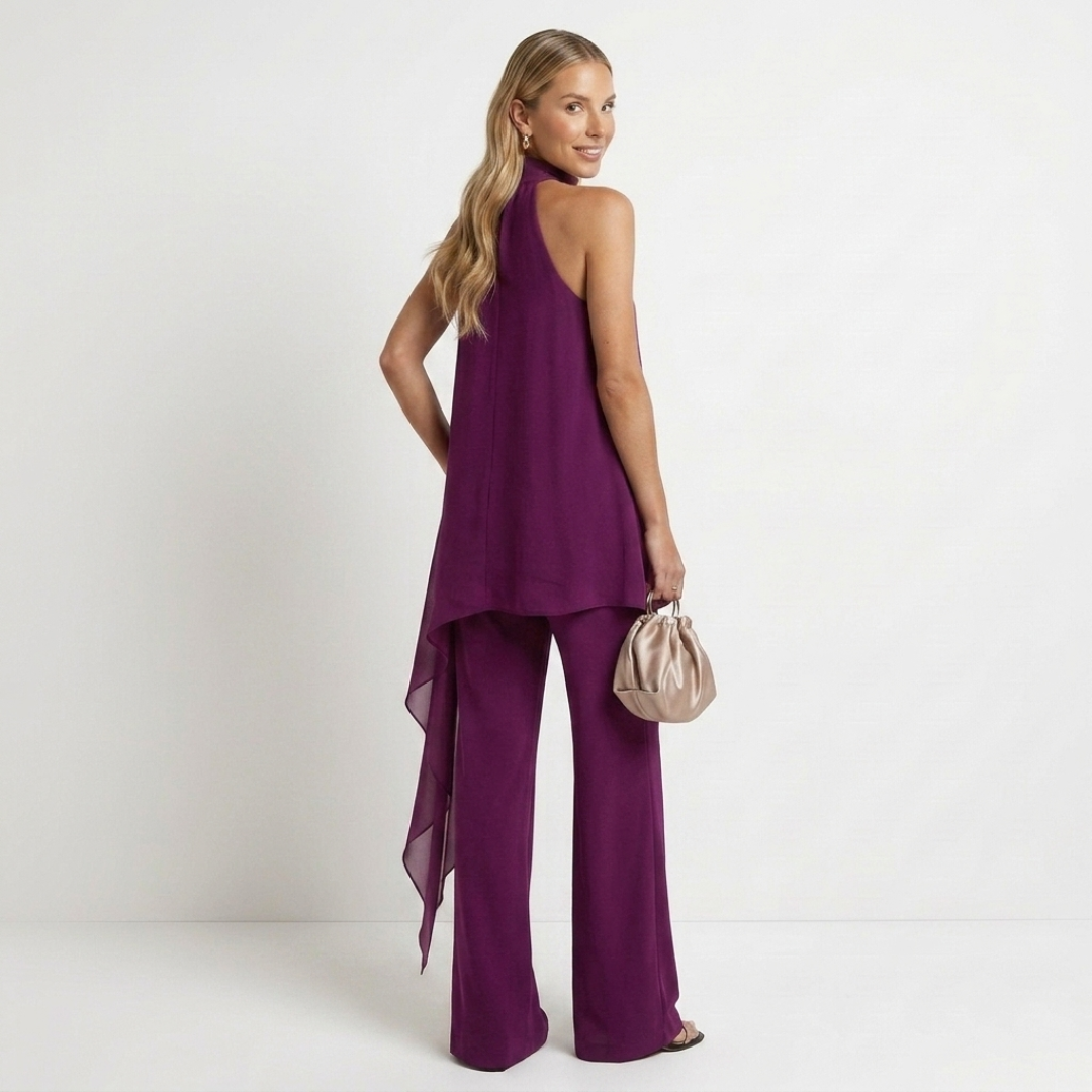 Leandra - Eleganten komplet s ovratnikom