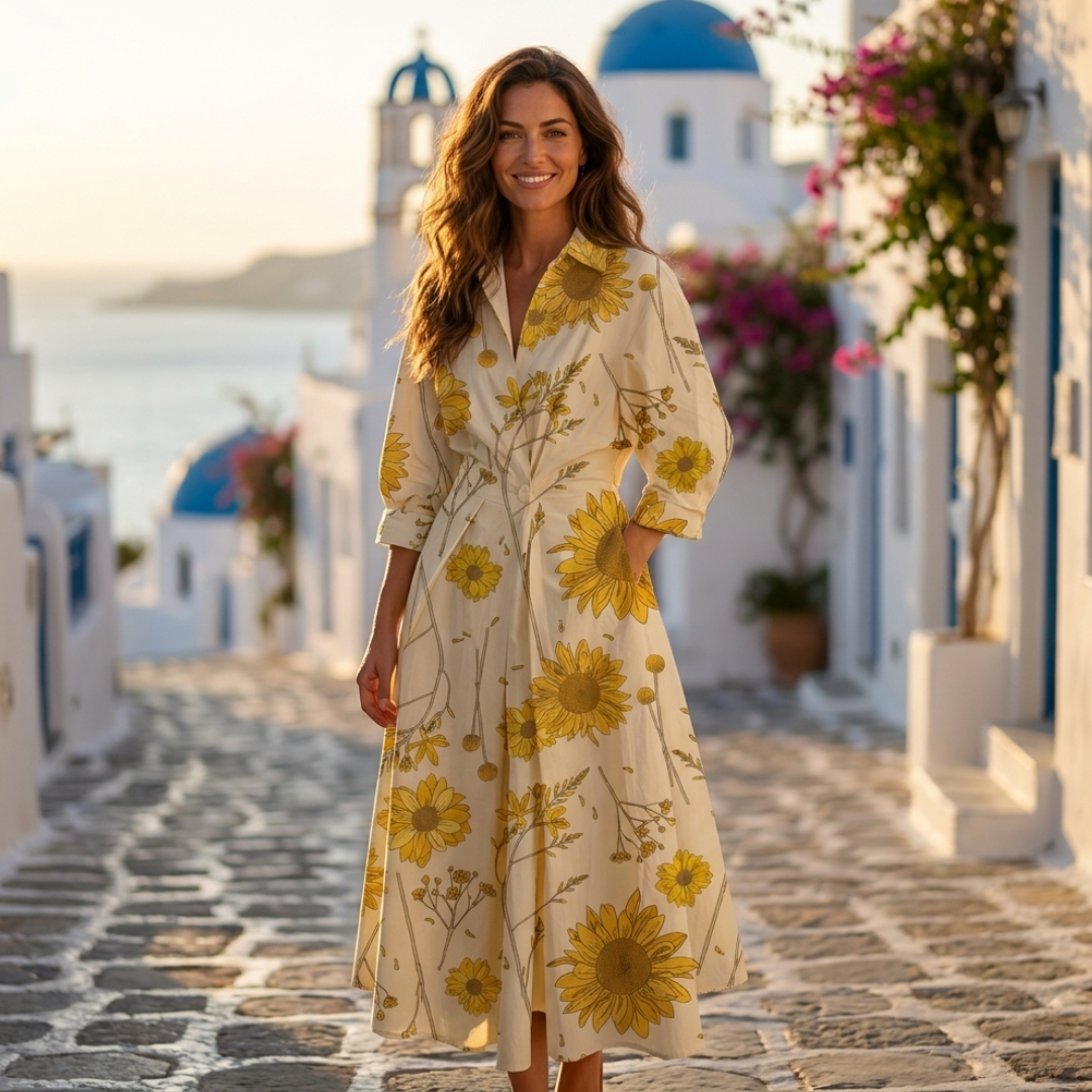 Lana - Eleganten bombažni plašč s ovratnikom