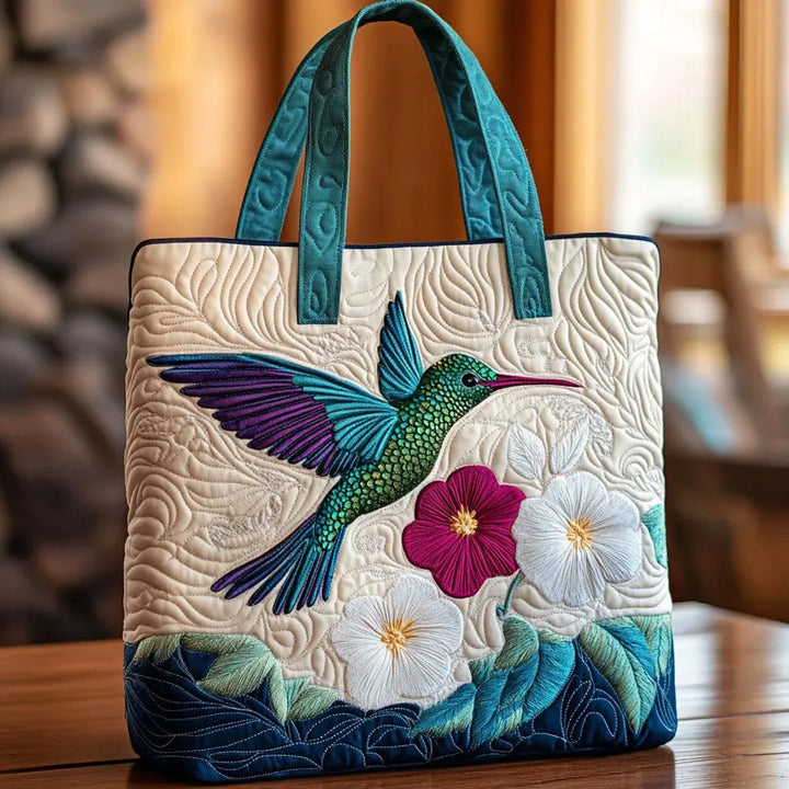 Ročno izdelana torba | Kolibri in cvetje