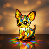 Chihuahua šarmanten - Lampa iz vitraža