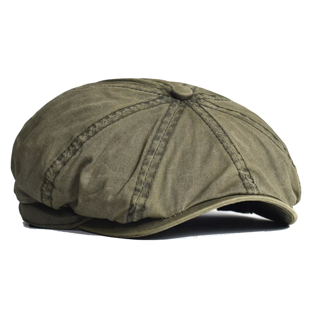 Alma™ vintage bombažna kapa, modra in bela, izdelana iz kakovostnega bombaža, prikazana na sliki.