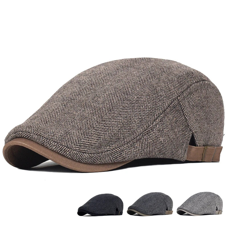 Alma™ Premium moška beretka iz filca, modna in elegantna, prikazana na sliki.