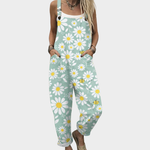 Udobna potiskana salopeta Alma Ljubljana, ženski jumpsuit z vzorcem, udobno in modno oblikovan za vsak dan.