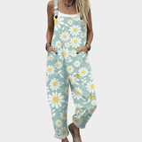 Udobna potiskana salopeta Alma Ljubljana, ženski jumpsuit z vzorcem, udobno in modno oblikovan za vsak dan.