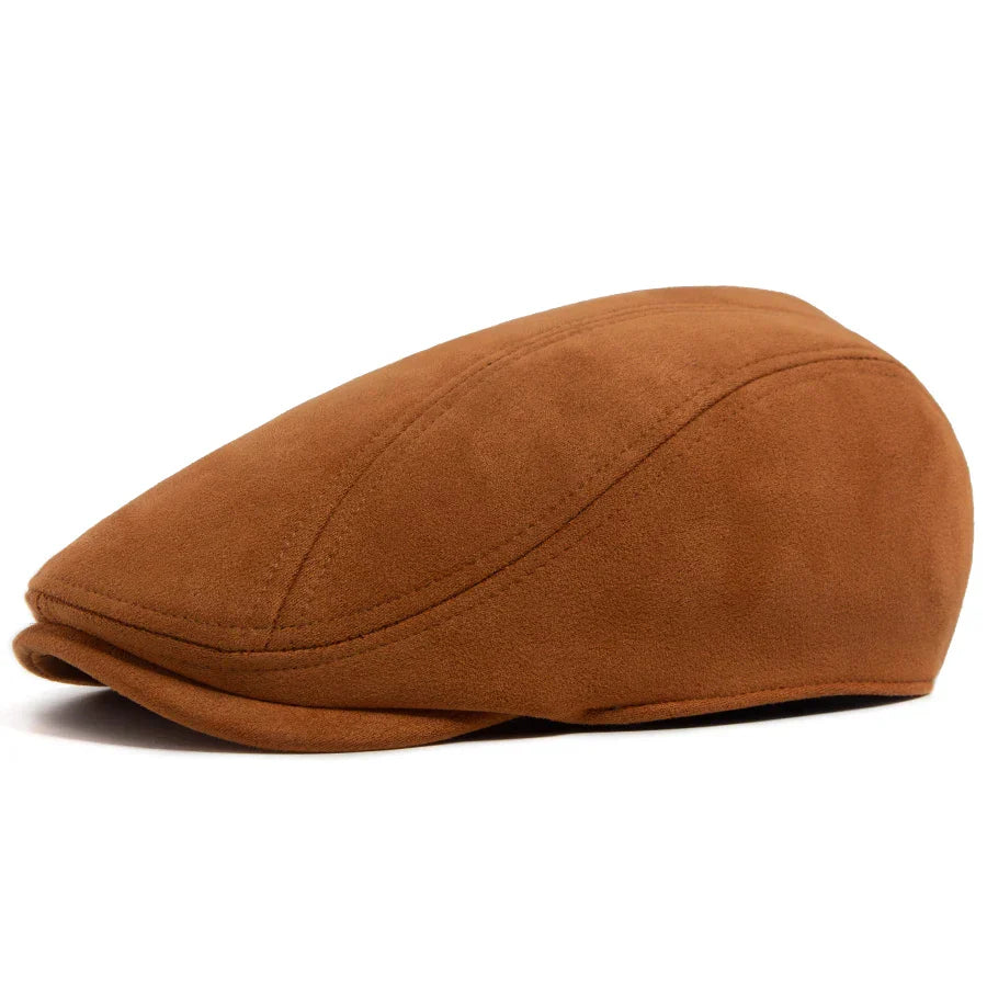 Alma Ljubljana Alma™ klasična suede beret, črna, mehka in elegantna modna kapa za ženske.