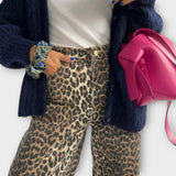 Rozalija - Vintage kavbojke z leopardskim vzorcem