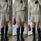 Velara - Pleten Set - Oversize Pulover + Mini Krilo