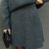 Velara - Pleten Set - Oversize Pulover + Mini Krilo