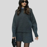 Velara - Pleten Set - Oversize Pulover + Mini Krilo