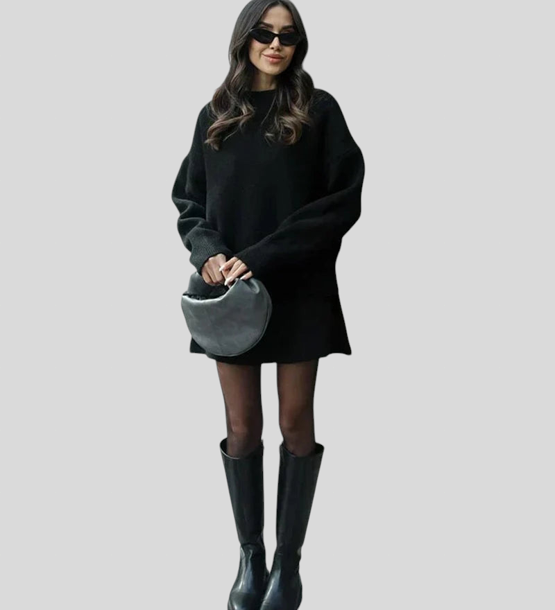 Velara - Pleten Set - Oversize Pulover + Mini Krilo