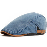 Moška denim kapa Alma™ z modro barvo in klasičnim stilom, primerna za vsakodnevno nošenje.