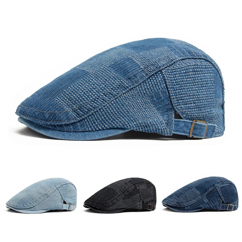 Modra moška denim kapa Alma Ljubljana, udobna in stilskasta, za vsakodnevno nošenje.